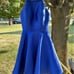 Alyce Paris Fit & Flare Mini Blue Dress Party Halter Pockets SZ 4 Worn 1x