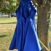 Alyce Paris Fit & Flare Mini Blue Dress Party Halter Pockets SZ 4 Worn 1x