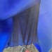 Alyce Paris Fit & Flare Mini Blue Dress Party Halter Pockets SZ 4 Worn 1x