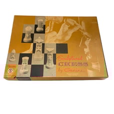 Rare 1957 Peter Ganine Sculptured Gothic Chess Set Complete In Box Salon Edition