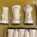 Rare 1957 Peter Ganine Sculptured Gothic Chess Set Complete In Box Salon Edition