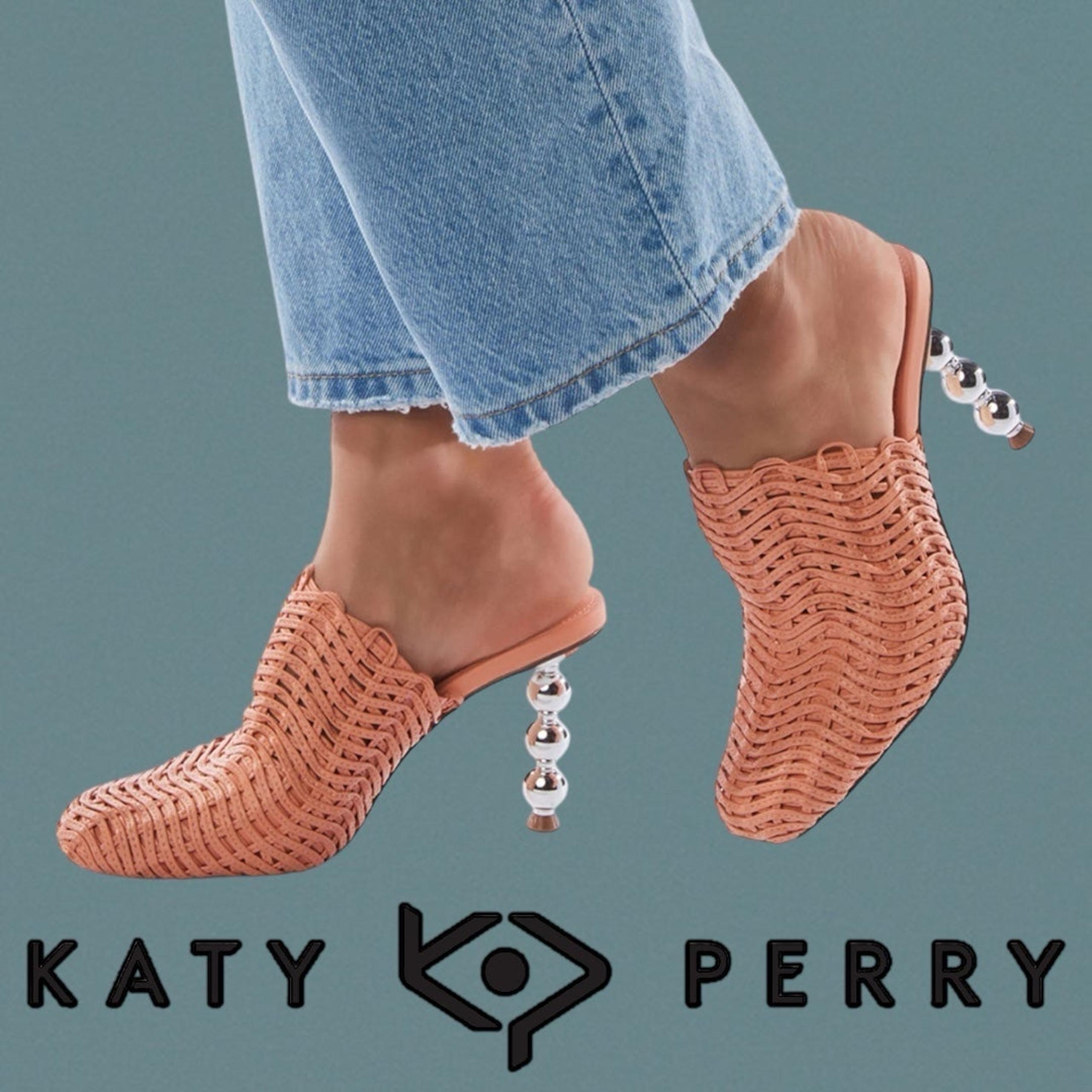 KATY PERRY The Beed Zigzag Woven Mule w/Sculpted Heel 10M/NWT