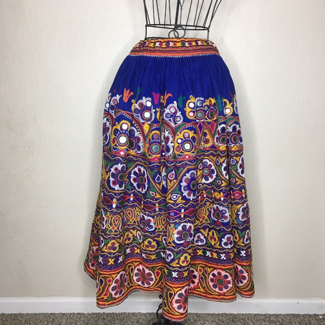 mirror work skirts india