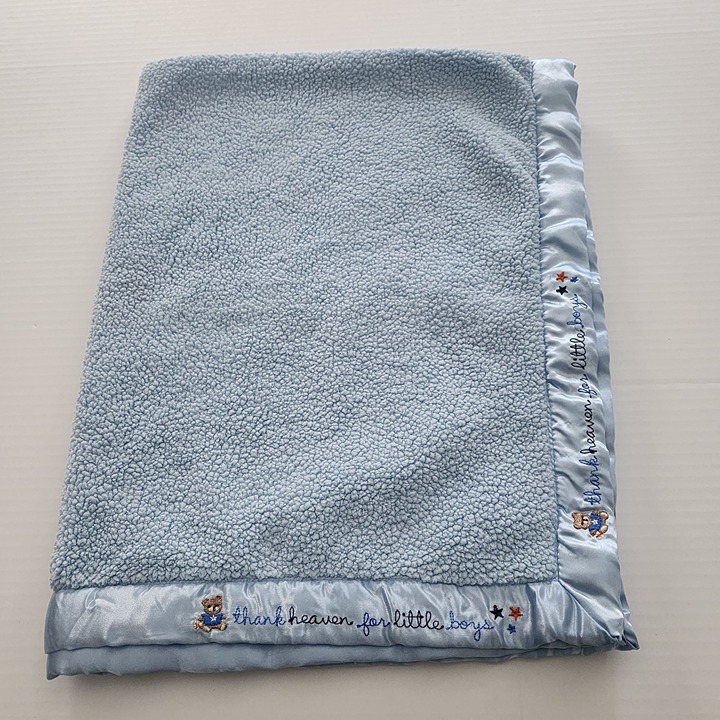 Thank Heaven for little boys baby blanket Child of mine by Carter's Bear stars