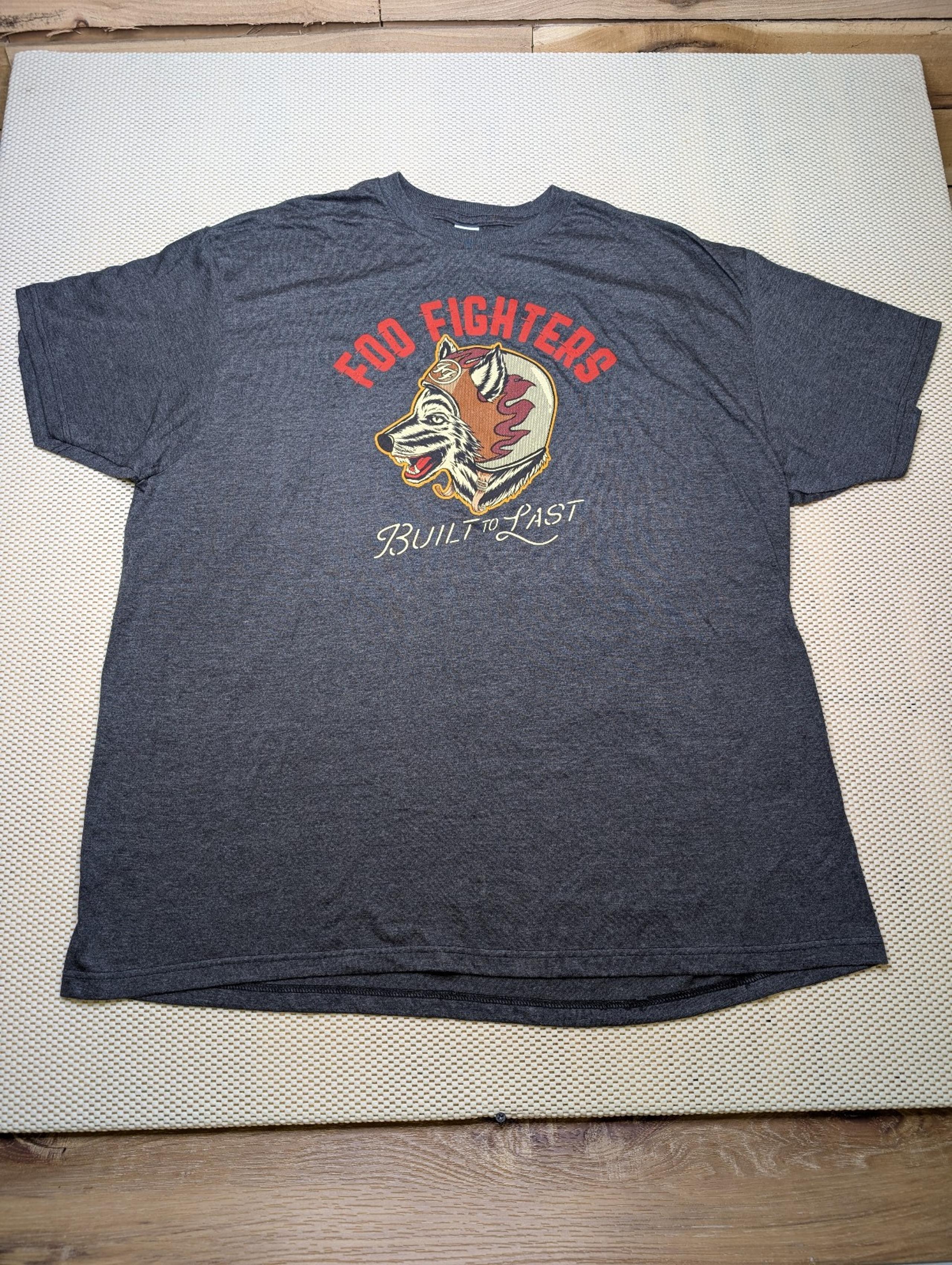 Vintage Foo Fighters Built To Last Size 2XL Gray Optima T- Shirt