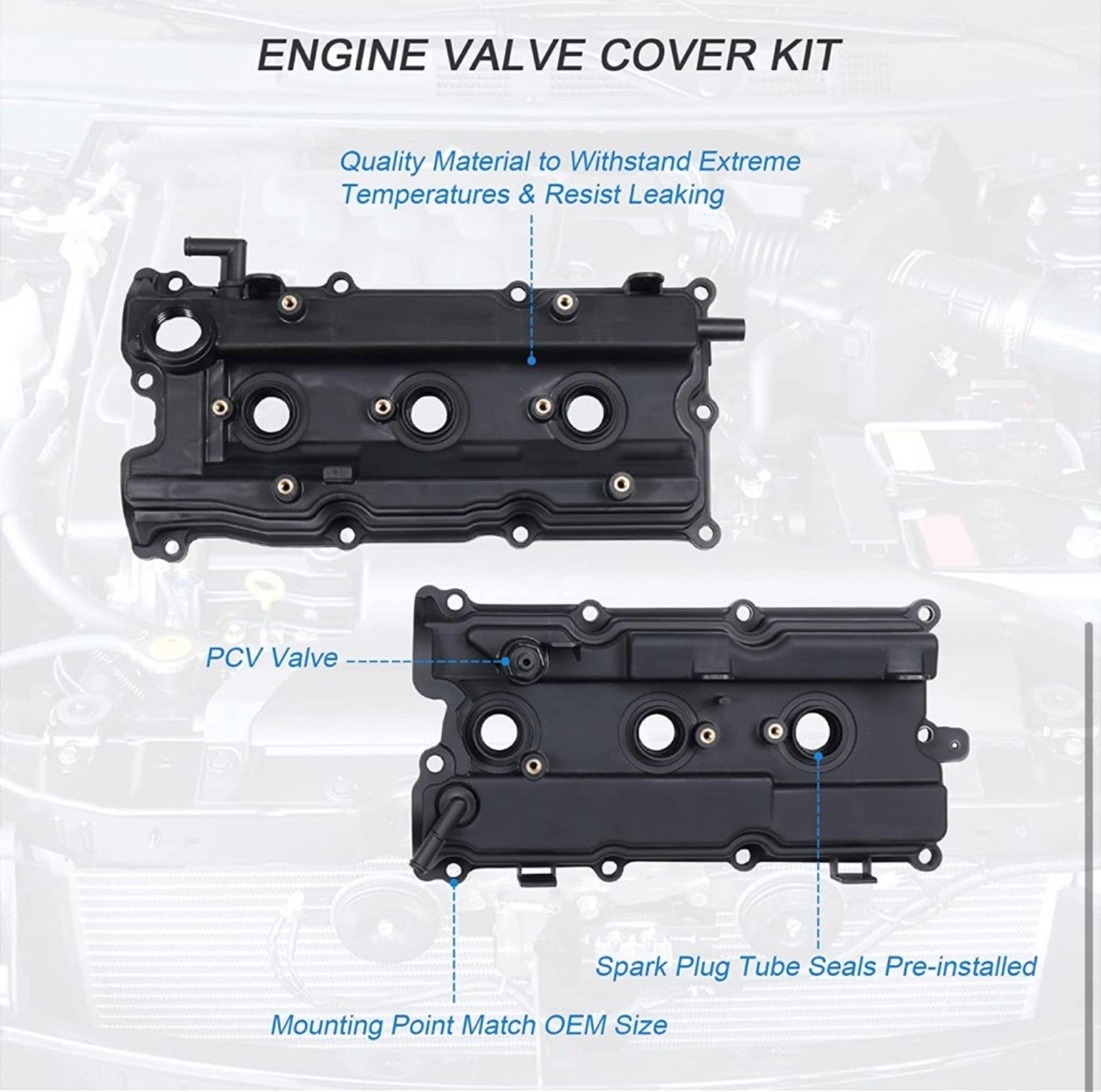 NEW JDMSPEED Engine Valve Covers with Gaskets Left & Right Nissan Models V6 3.5L