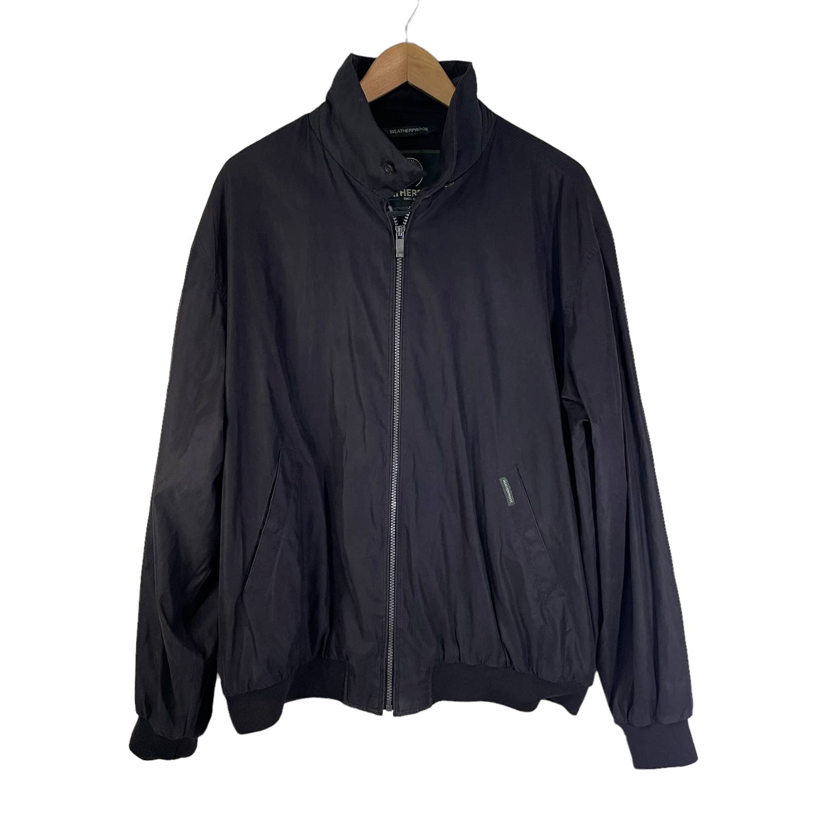Weatherproof Mens Zip Up Microfiber Golf Jacket Black Size XL Weatherproof Mens Zip Up Microfiber Golf Jacket Black Size XL