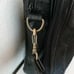 VTG RARE Leather Blue Bunny Wells Co Men's Blk Messenger Shoulder Bag Toppers
