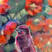 Finch nasturtium original painting ooak signed gallery wrapped artwork floral