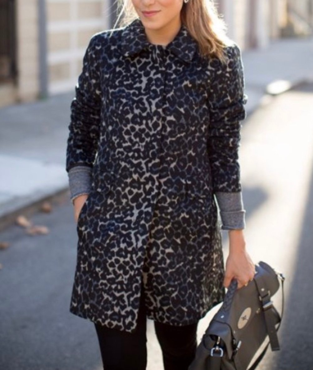 Ann Taylor Loft Leopard Coat size M