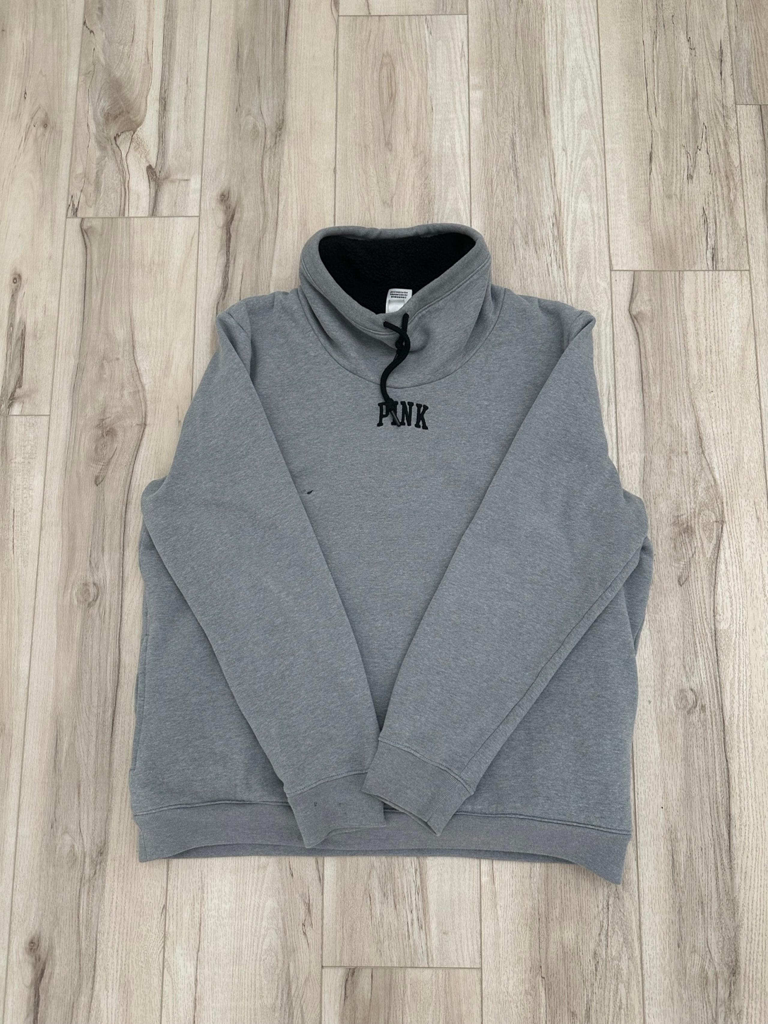 VS Pink Grey Cowl Neck Sweater