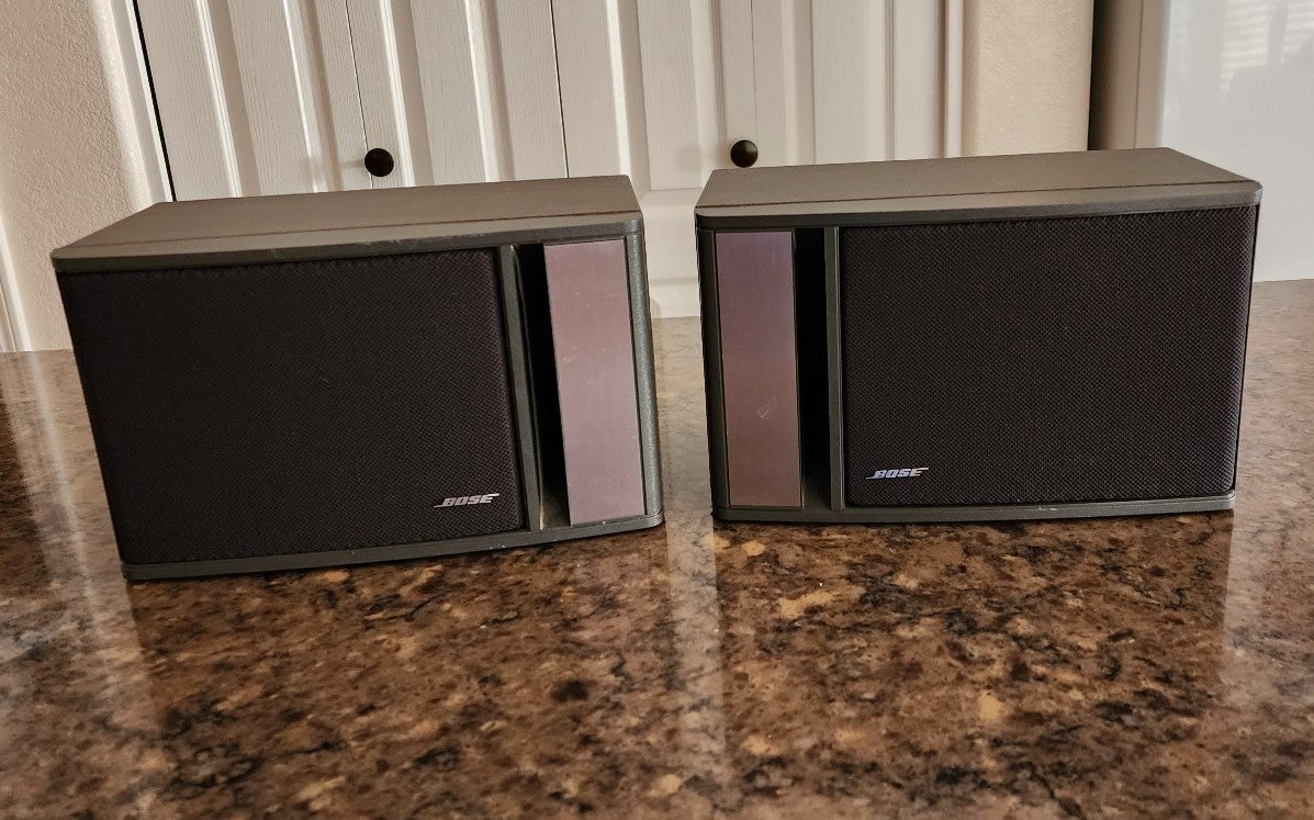 BOSE Model 141 Bookshelf Home Stereo Speakers Dark Grey Music Audio Pair