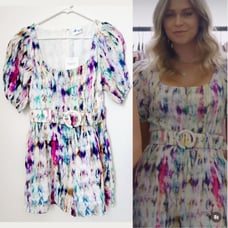Lavender Brown Madison Romper NWT Small
