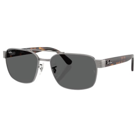 Ray-Ban RB3751 Glass Sunglasses - Polished Gunmetal/Dark Gray Classic - Large