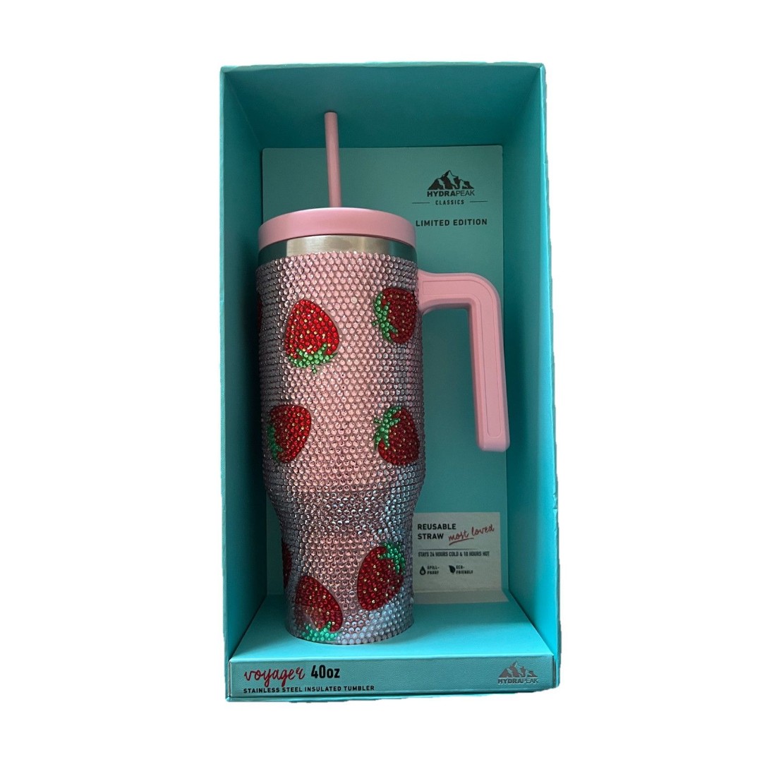 Hydrapeak Stainless Steel Strawberry Limited Edition Voyager 40oz Tumbler