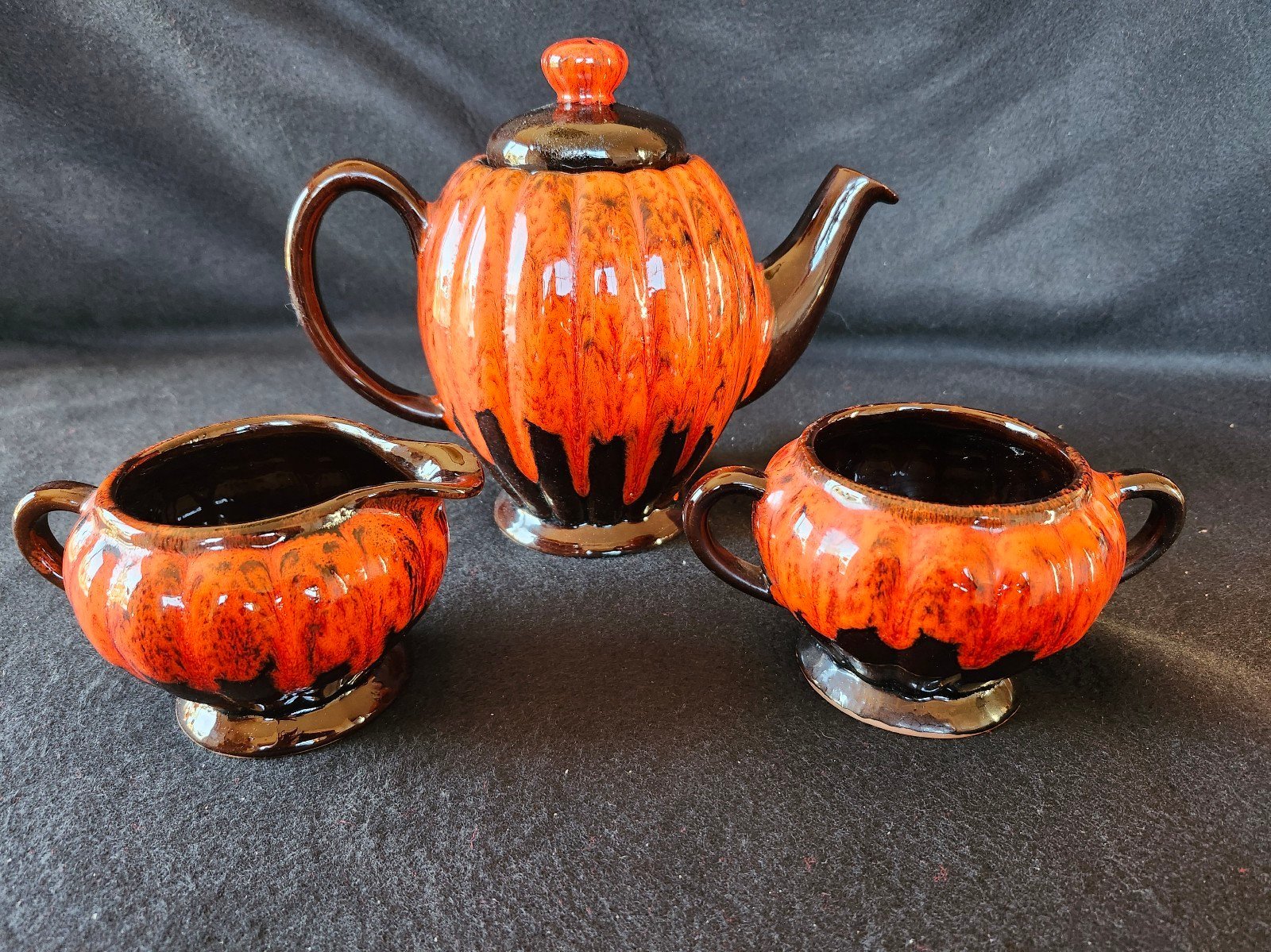 MCM Evangeline Redware Pottery Set 1027 and 1028 (Div of Canuck Pottery Ltd