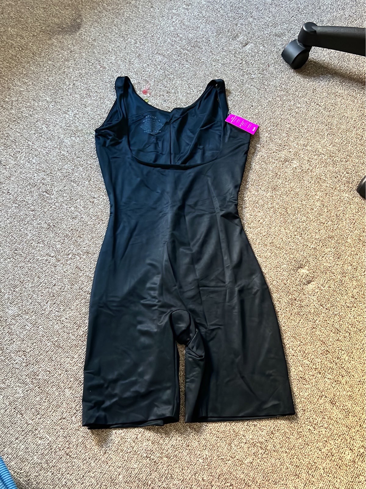 Spanx Shape Power Conceal-her Open Bust Mid Thigh Bodysuit Black 10133R M