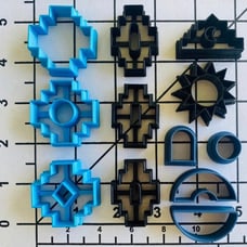 Aztec and Morrocan Polymer Clay Cutters - LARGE SIZE, WHOLE SET *free shipping