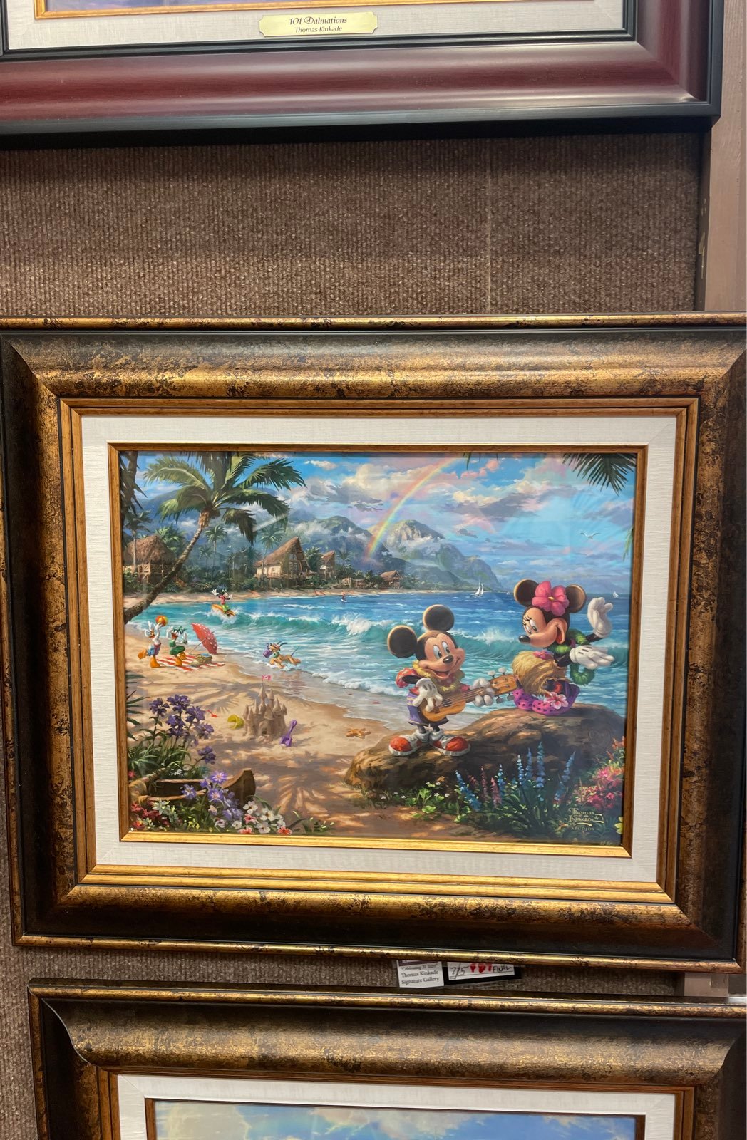 Thomas Kinkade Mickey and Mini in Hawaii