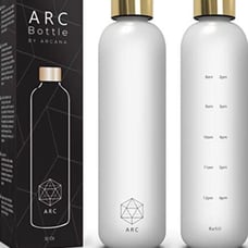 Arc Bottle Water Bottle With Time Marker - Motivational Water Bottles With Times