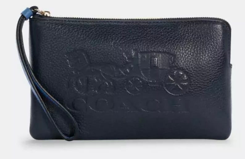 Coach NWT & box - Wristlet Horse & Carriage Midnight Blue