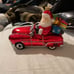 The Huras Family Santa in Oldsmobile Driving Red Car Ornament NWT