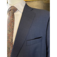 Jos A Bank Signature 46R Dark Gray Prince of Wales Check 100% Wool 2Btn Blazer