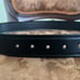 34” Pewter Belt Buckle black leather