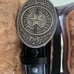 34” Pewter Belt Buckle black leather