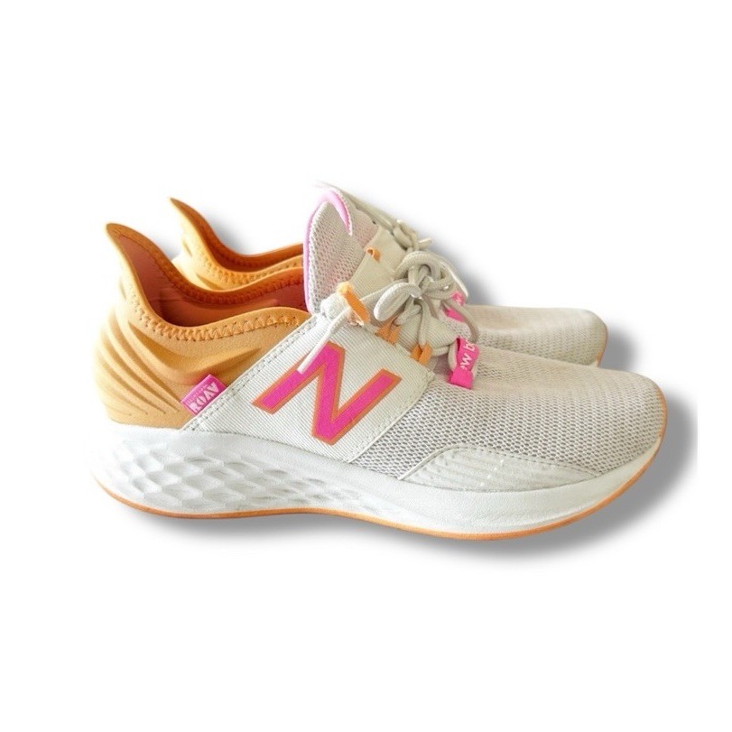 New Balance Women's Fresh Foam Roav Sneakers Size 9 Gray/Orange/Pink Mesh Cushy