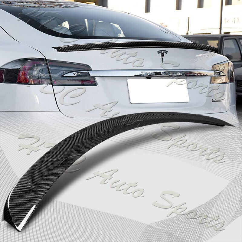 For 2012-2024 Tesla Model S OE-Style Real Carbon Fiber Trunk Lid Spoiler Wing