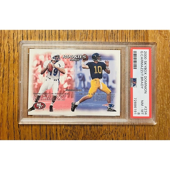 2000 Skybox Dominion Tom Brady Carmazzi Rookie RC #234 PSA 8