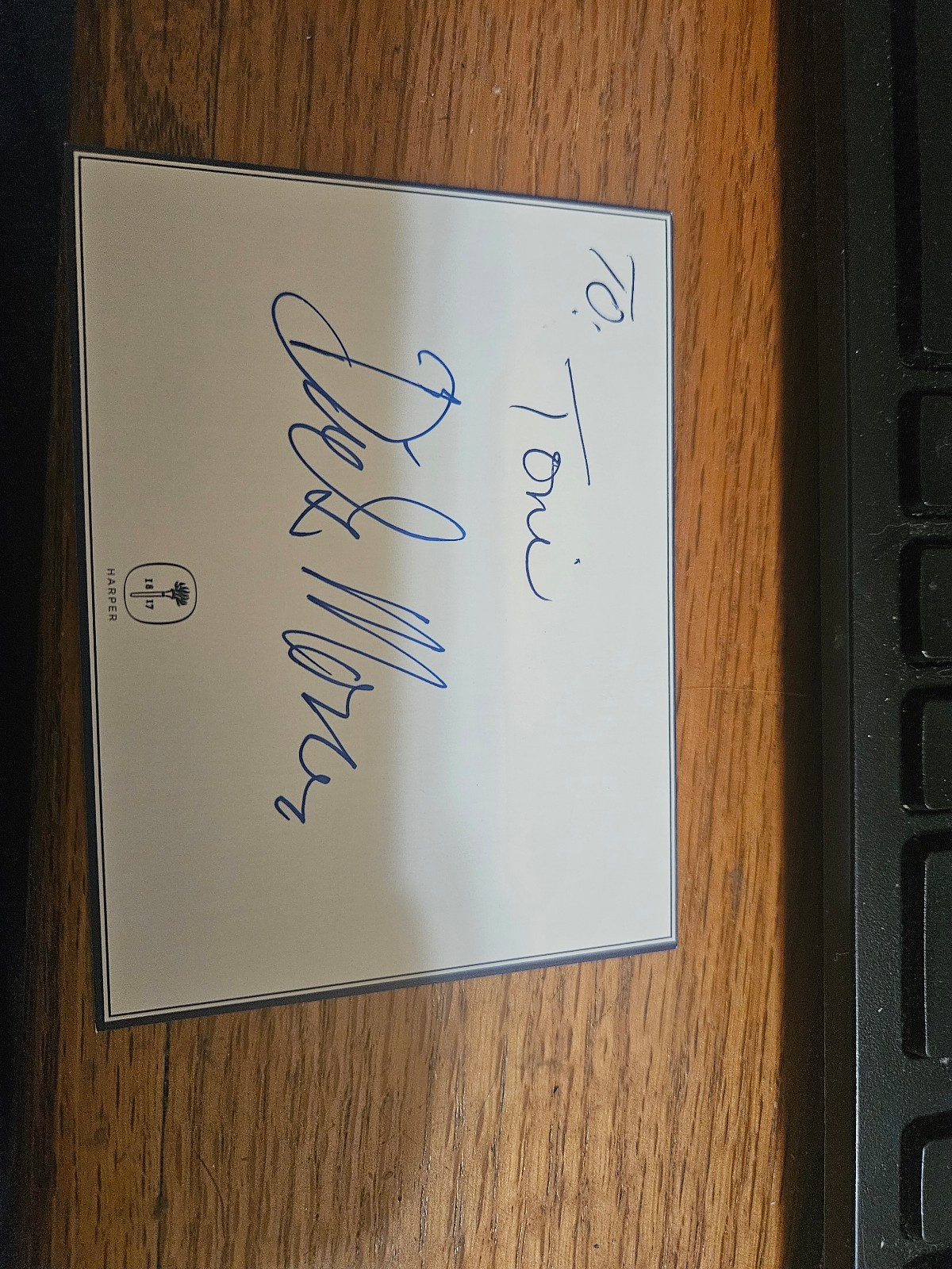 Dick Morris Autograph on Harper Card