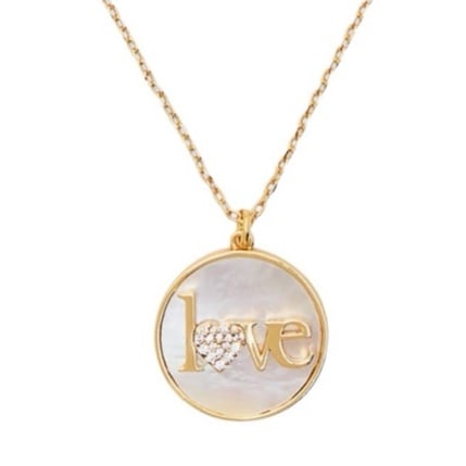 Kate Spade Mother Of Pearl Love Pendant Necklace