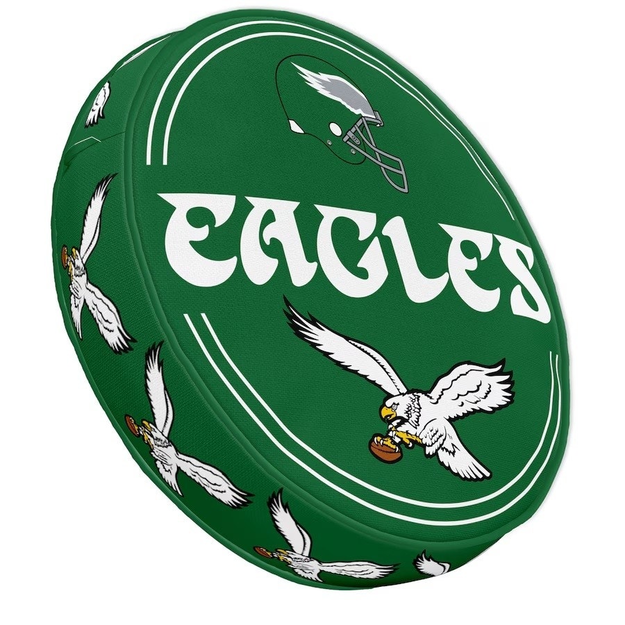 NFL Eagles 15 Plushie Circle Pillow Retro Philadelphia Couch Man Cave New