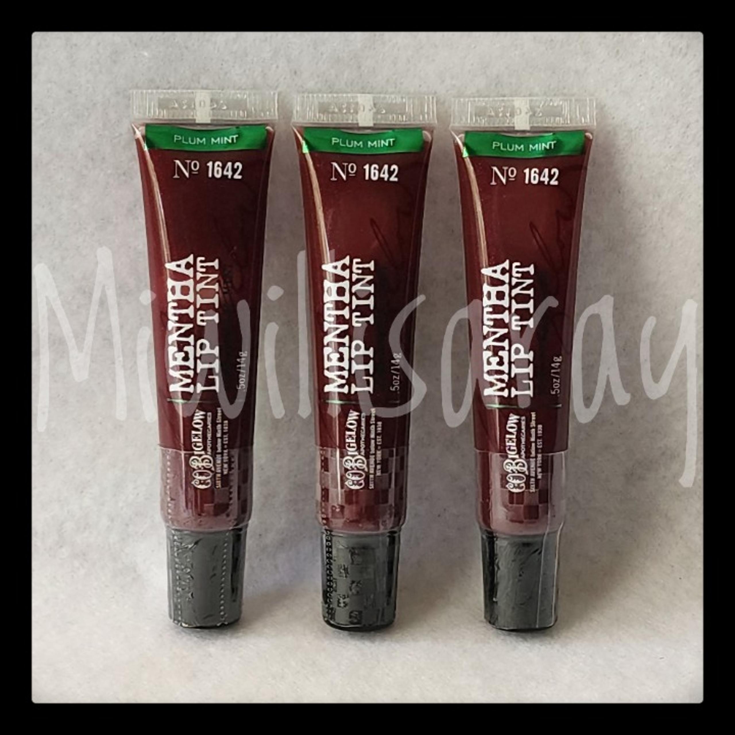 NWT C.O. Bigelow "No. 1642 - Plum Mint" Mentha Lip Tints (x3)