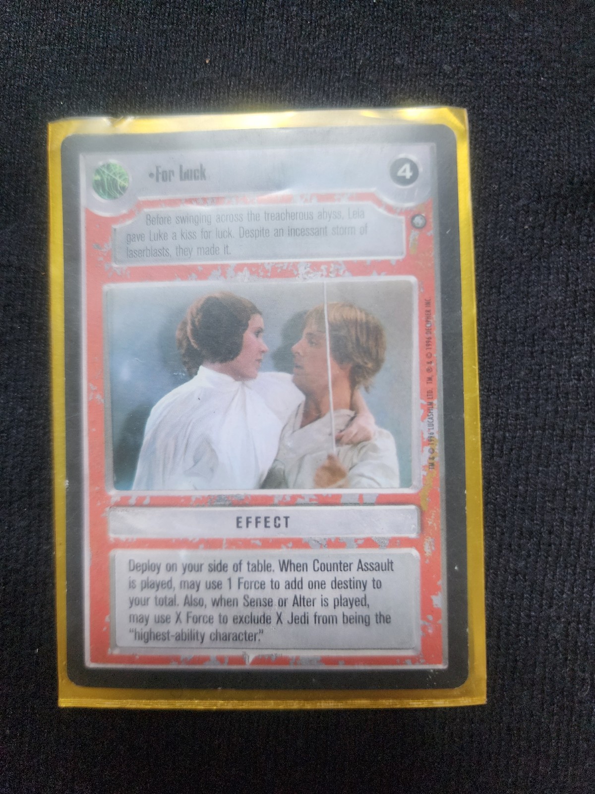 For Luck an inspirational Star Wars card