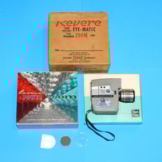 1950's REVERE POWER ZOOM CA-118 ELECTRIC EYE-MATIC 8MM MOVIE CAMERA IN THE BOX!!