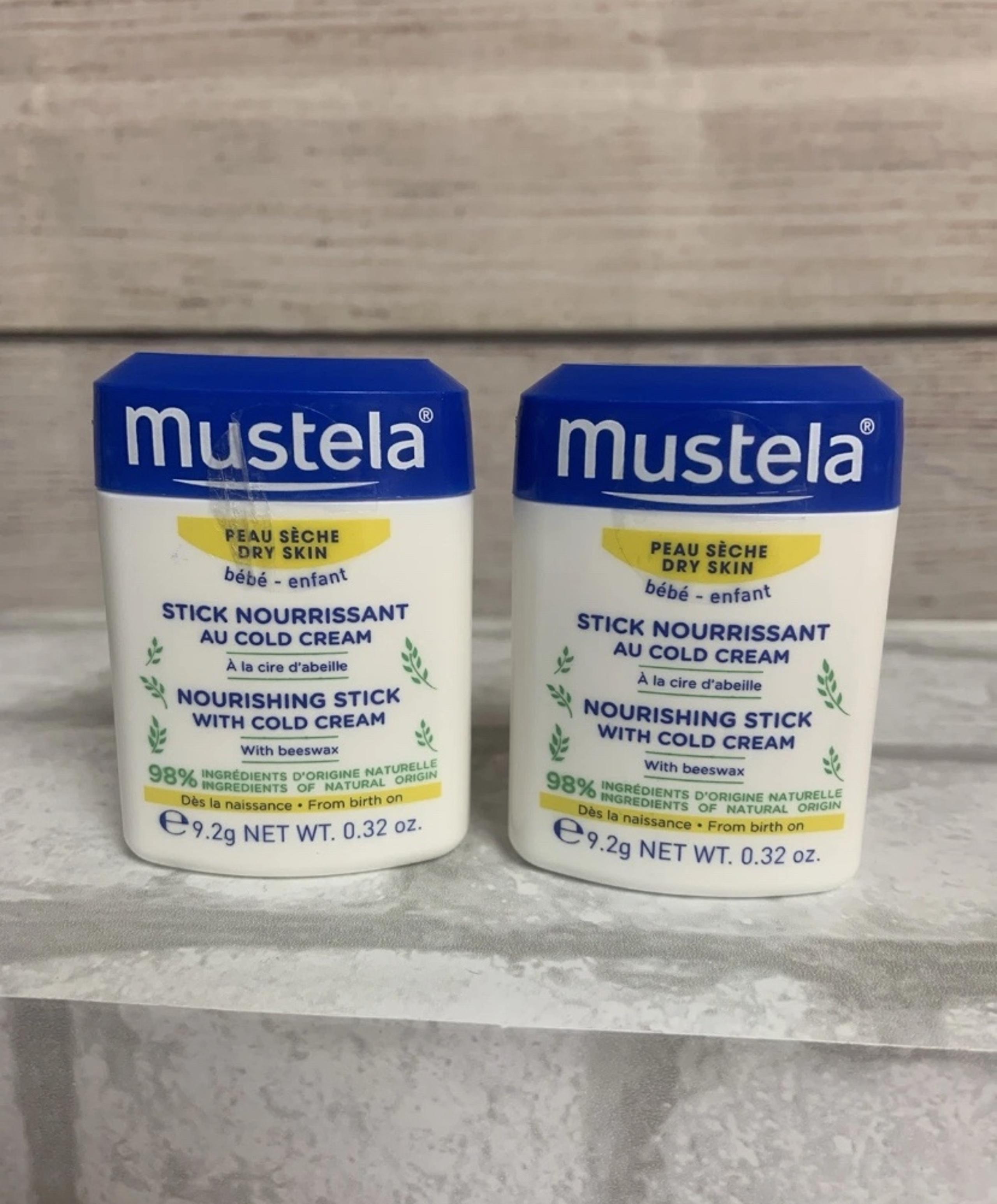 Mustela Nourishing Stick with Cold Cream, 0.32 oz (9.2 g) Lot Of 2 New