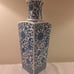Pair of Beautiful Vintage Asian Porcelain Vases Blue and White Square Shape