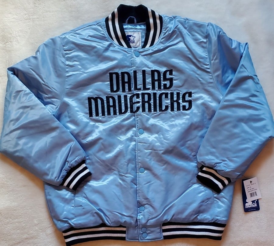 Dallas Mavericks Starter Jacket Full Snap Quilt Lined Sz XL Finals Ready!