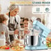 Peicual Stand Mixer, 5.5QT 380W 10+P Speed Tilt-Head Kitchen Electric Mixer