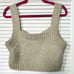 Zara Sage Light Green Knit Top With Rhinestone Buttons 9598/123 L - Gently Used