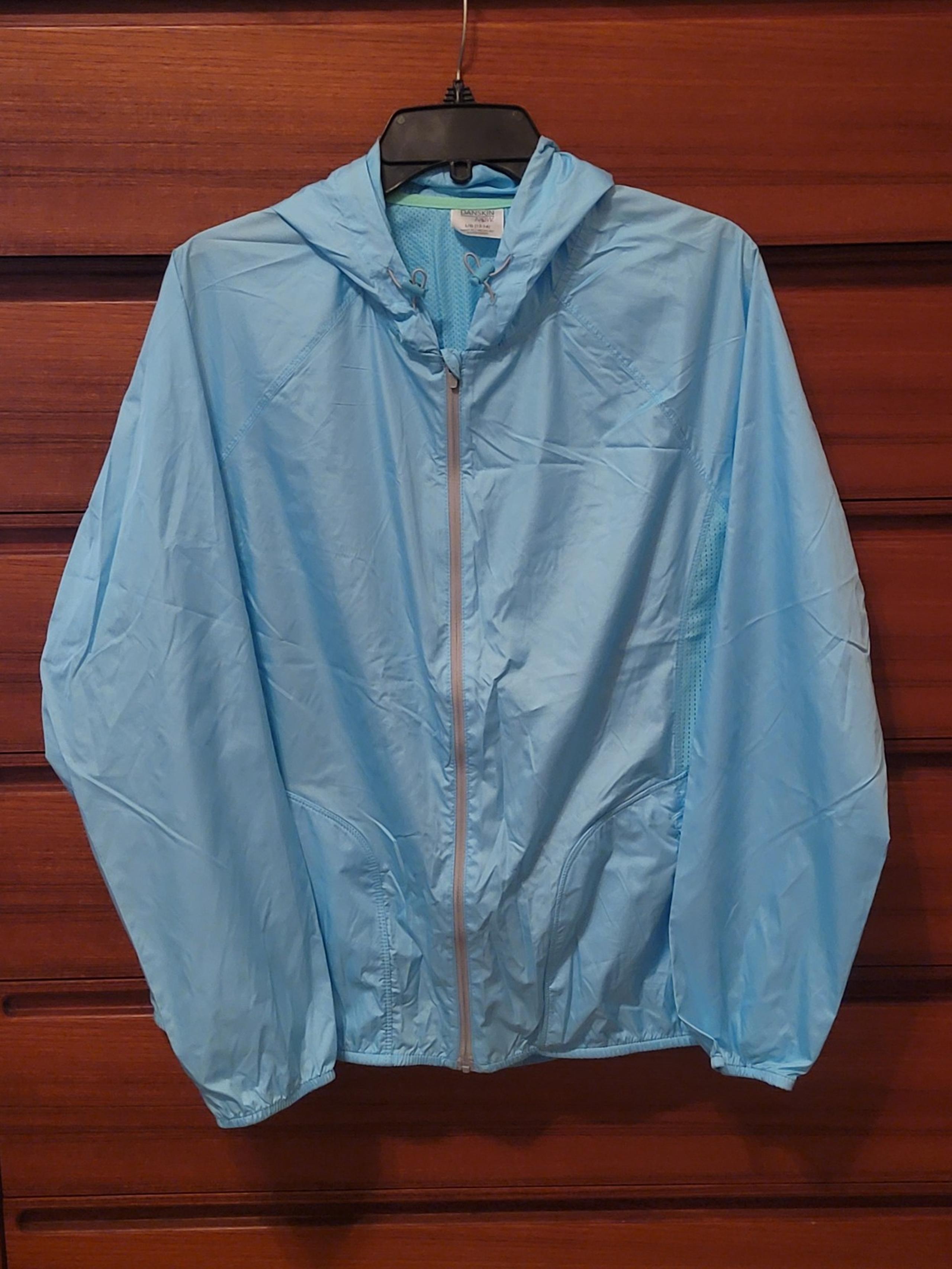 Danskin Womens Hoodie Full Zip Athletic Windbreaker Lightweight Jacket Size L