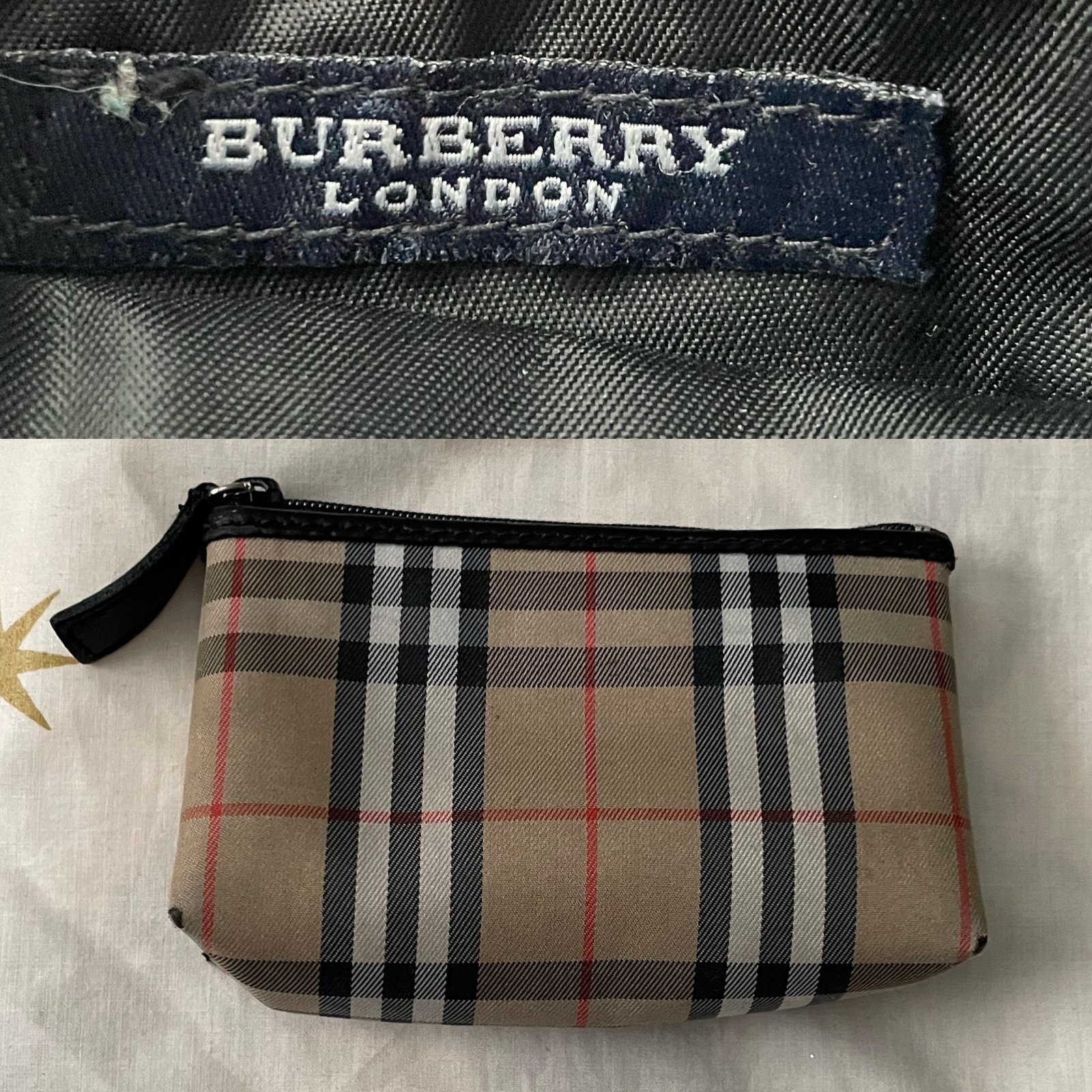 その他 Burberry Reversible pouch in black nylon with Check pattern Reversible Horseshoe Drawstring Pouch​ in Black - Women