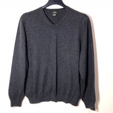 Eddie Bauer Cashmere Sweater Mens Size Large Orig 129! Vneck Soft Pullover