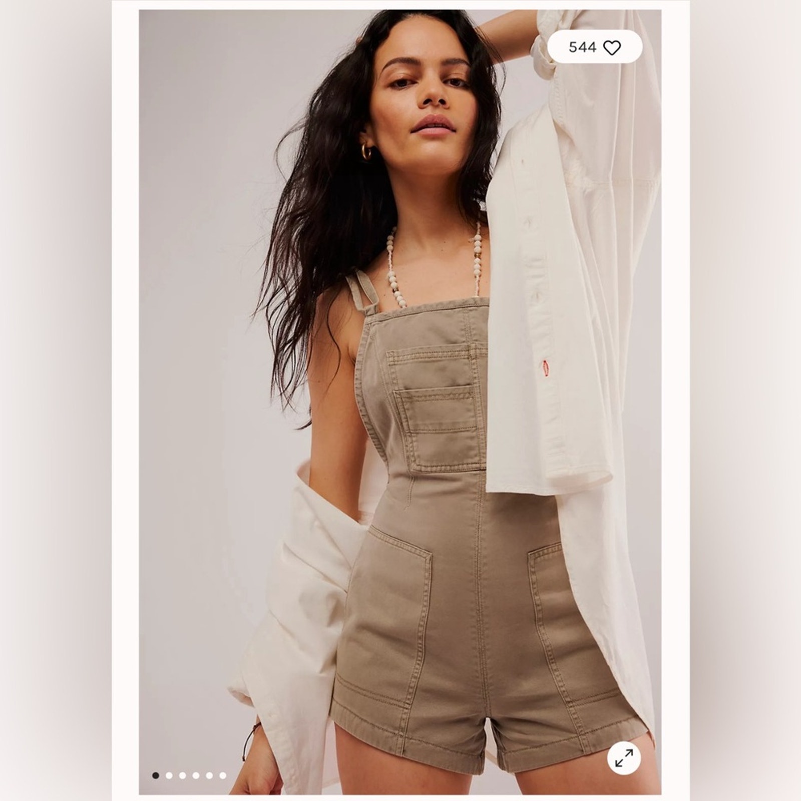 Free People Tough Love Shortalls Laurel Oak SIZE 10