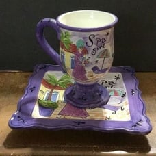 Mug and plate Spa Girl” by Jenifer Brinley