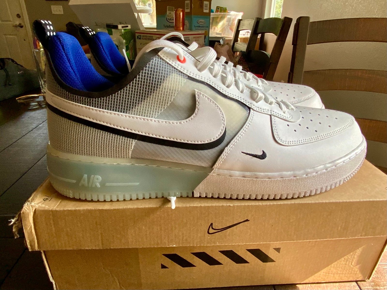 Nike Air Force 1 React D/MS/X “White/Game Royal/Black” – Size 14– New in