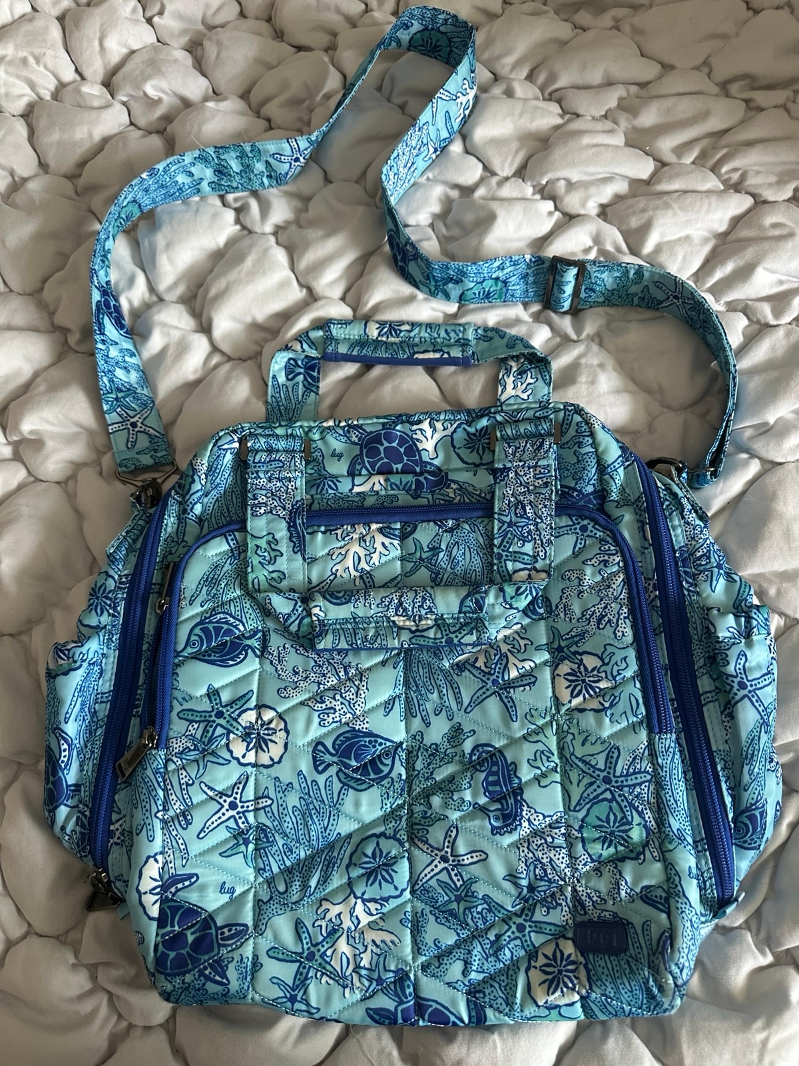 Lug Quilted Carry-All - Ranger XL blue turtle and shell print